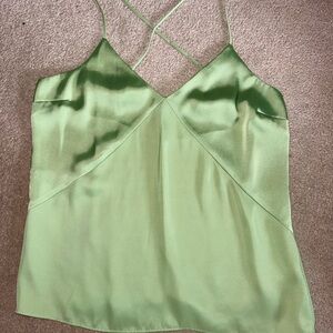 Light Green Satin Cami Top